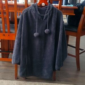Dark gray poncho